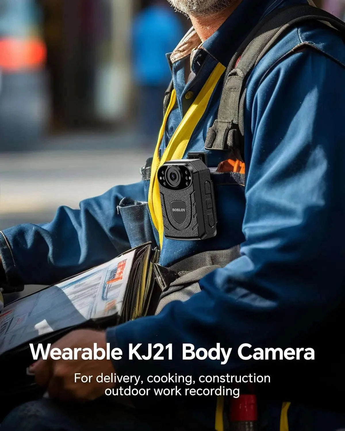 BOBLOV KJ21 Body Camera 1296P HD with Night Vision & 10H Recording-BOBLOV KJ21