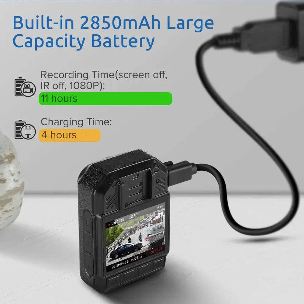 Boblov KJ21 Mini Body Camera – 1296P Recording, Night Vision, Long Battery Life-Camera only