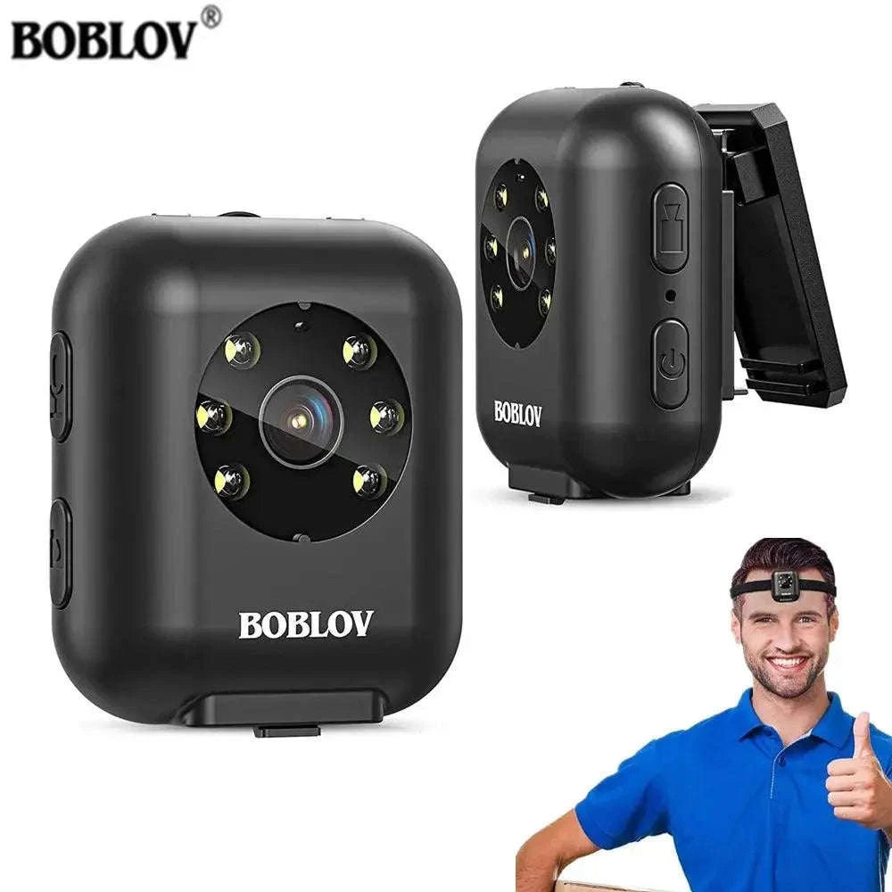 BOBLOV W4 Body Worn Camera – Hands‑Free HD Recording for Work and Adventure-128GB Camera
