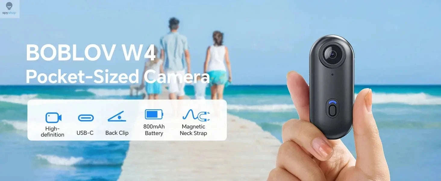 BOBLOV W4 Mini Body Camera – 1080P HD Recording with 128GB Storage-W4 64G