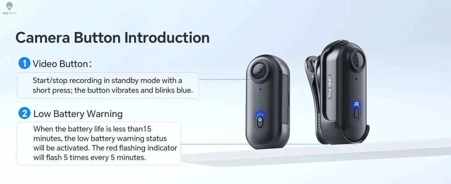 BOBLOV W4 Mini Body Camera – 1080P HD Recording with 128GB Storage-