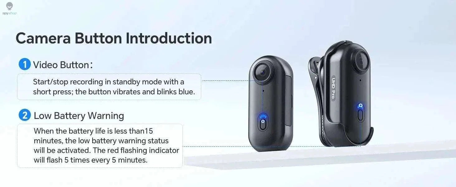 BOBLOV W4 Mini Body Camera with 1080P HD and 128GB Storage-W4 64G