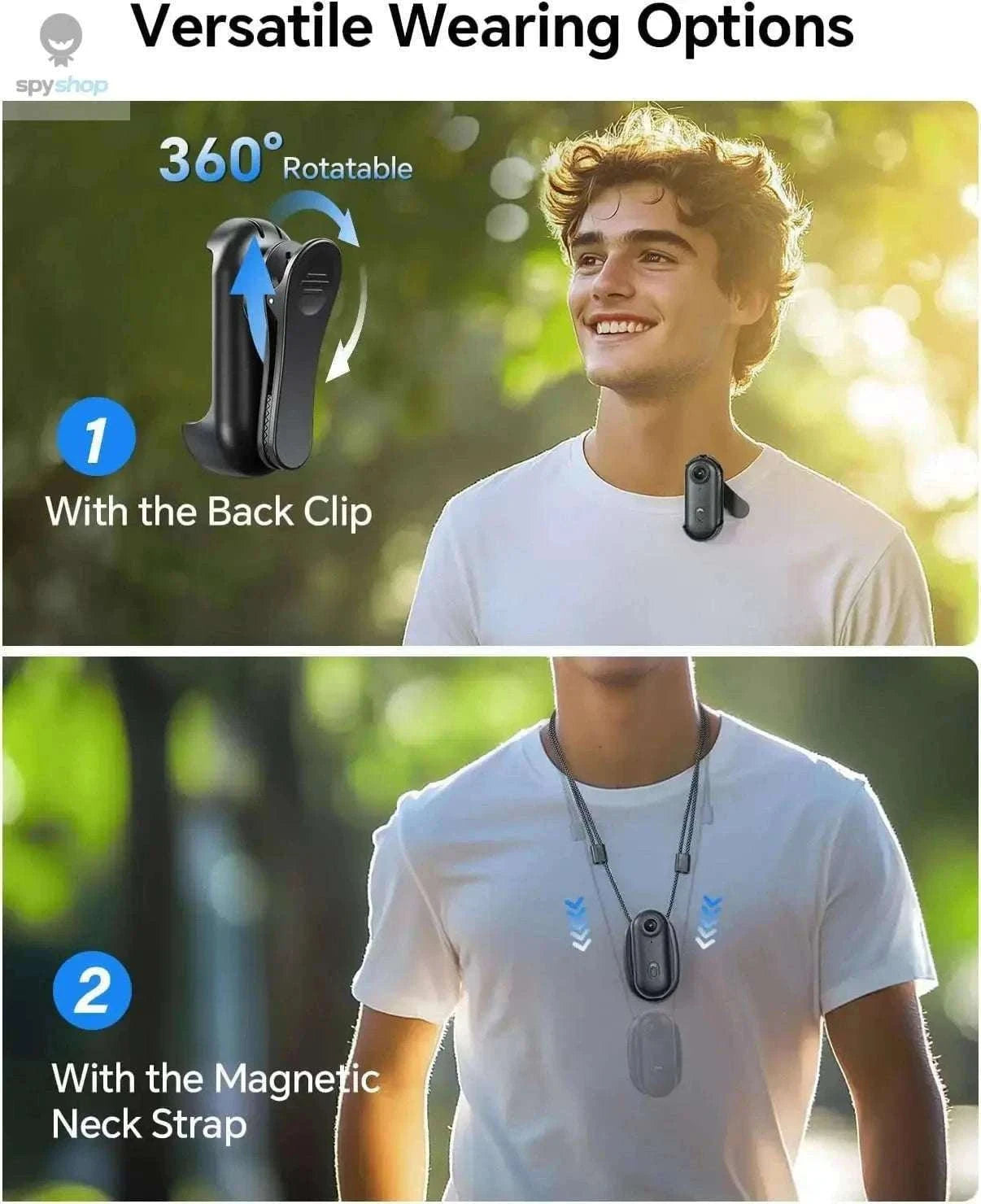 BOBLOV W4 Mini Body Camera with 1080P HD and 128GB Storage-W4 64G