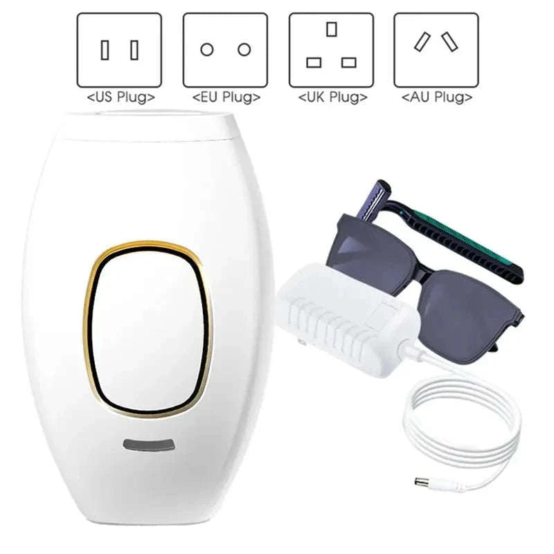 Body Bikini IPL Hair Removal Device 500K Flashes-White / EU Plug
