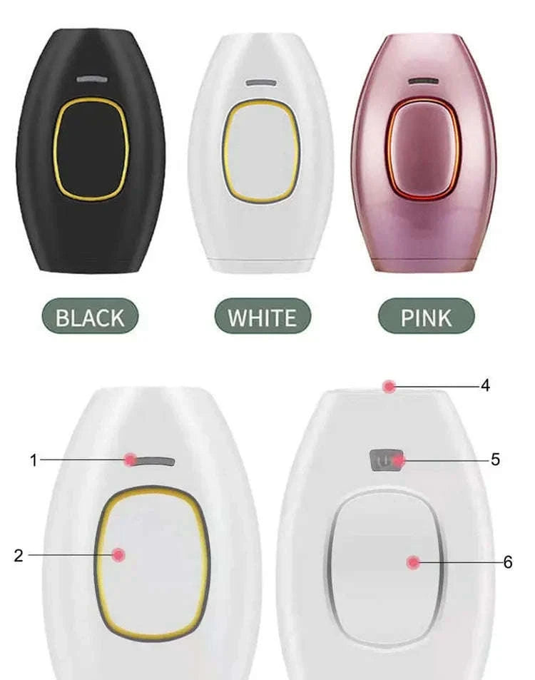 Body Bikini IPL Hair Removal Device 500K Flashes-White / EU Plug
