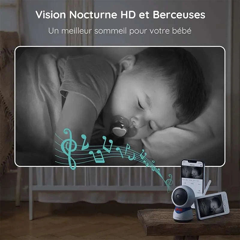 BOIFUN 1080P Baby Monitor with 355° PTZ and App Control-United States