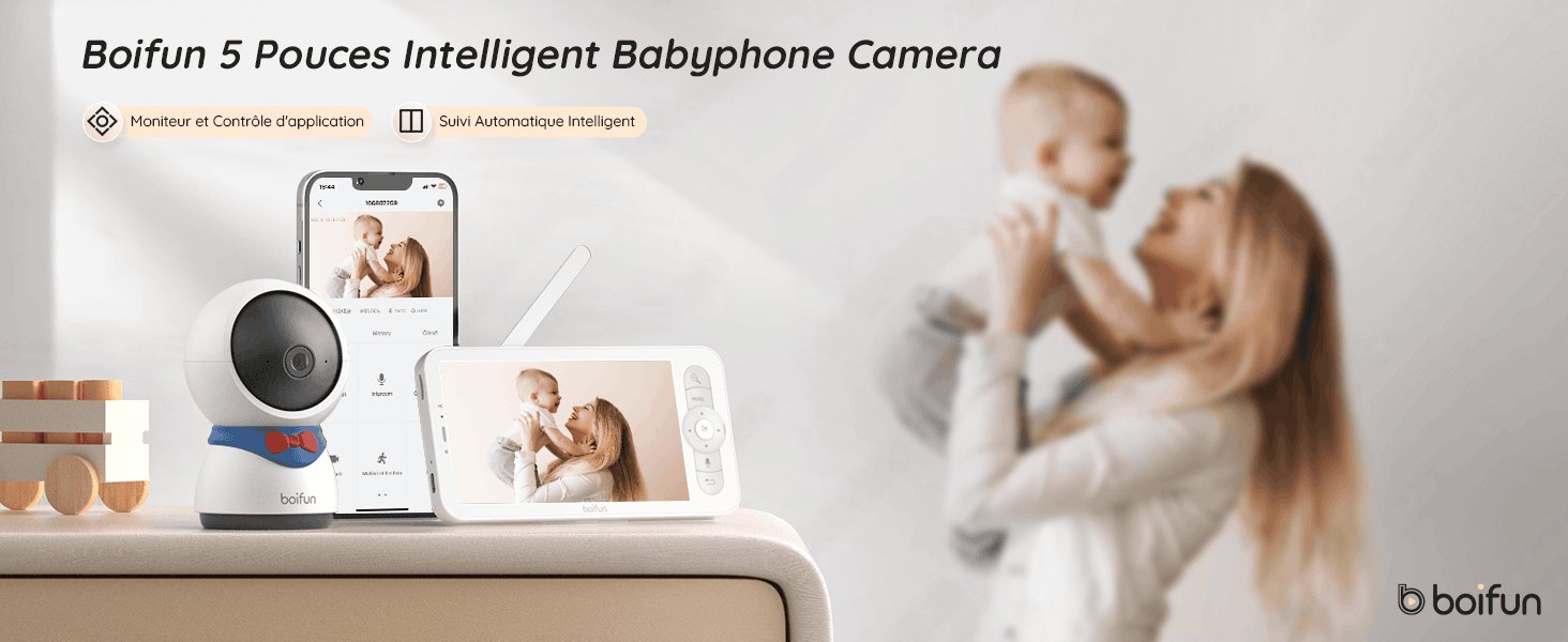 BOIFUN 1080P Baby Monitor with 355° PTZ and App Control-United States
