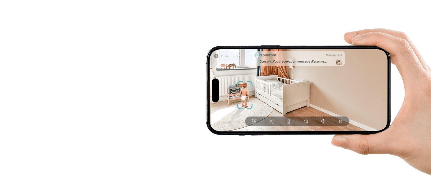 BOIFUN 1080P Baby Monitor with 355° PTZ and App Control-United States