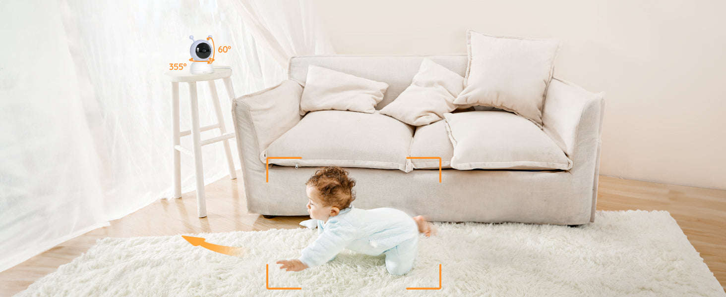 BOIFUN 5" Baby Monitor with 1080P WiFi App Control-United States
