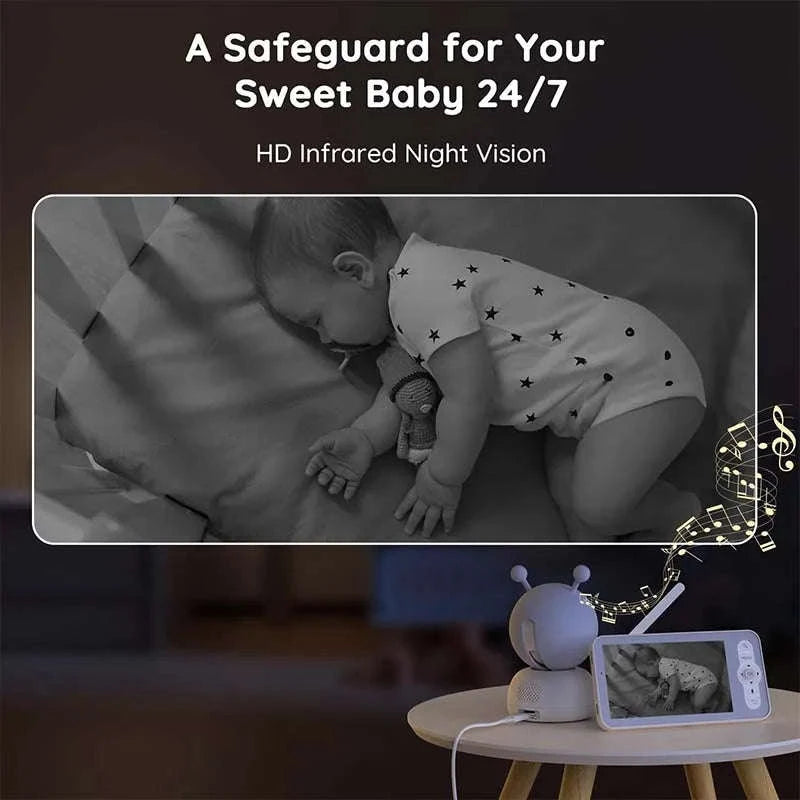 BOIFUN 5" Baby Monitor with 1080P WiFi App Control-United States