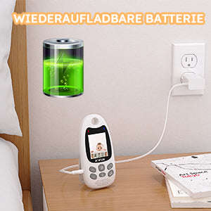 BOIFUN Baby Monitor with Camera, VOX, Night Vision, 2.4 GHz-United States