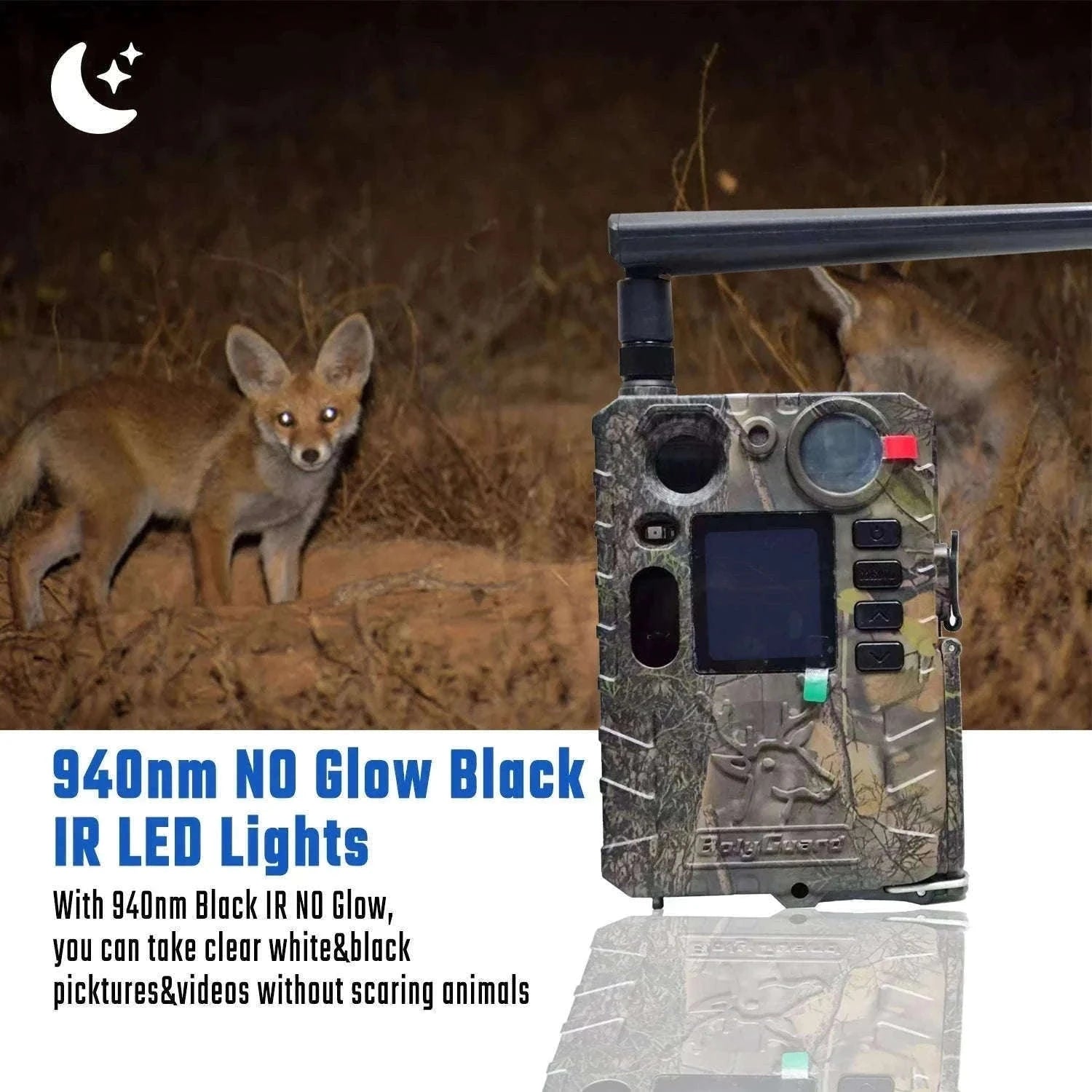 BolyGuard BG410-MS 4G LTE Trail Camera 4K 37MP Night Vision-With solar charger