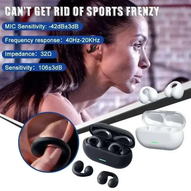 Bone Conduction Bluetooth 5.1 Wireless Sports Headphones Waterproof-United States / WHITE