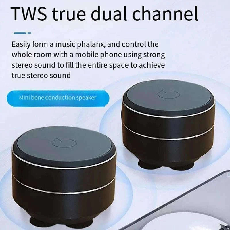 Bone Conduction Wireless Speaker with Sucker Mount & Loop-silver / Speaker