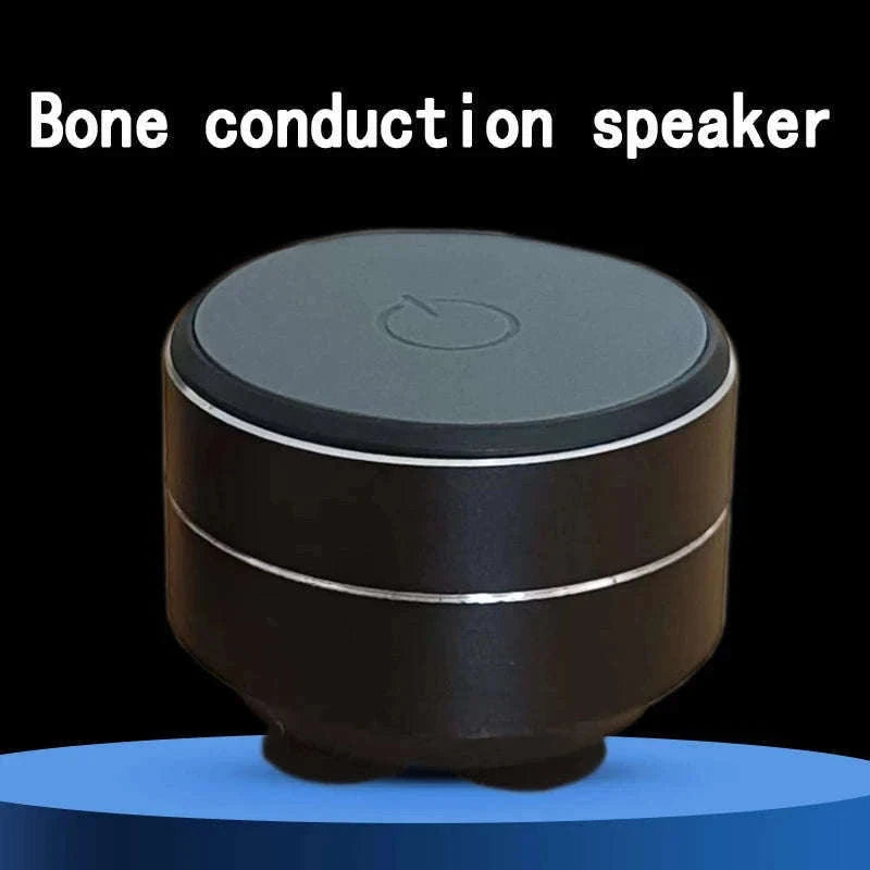 Bone Conduction Wireless Speaker with Sucker Mount & Loop-silver / Speaker