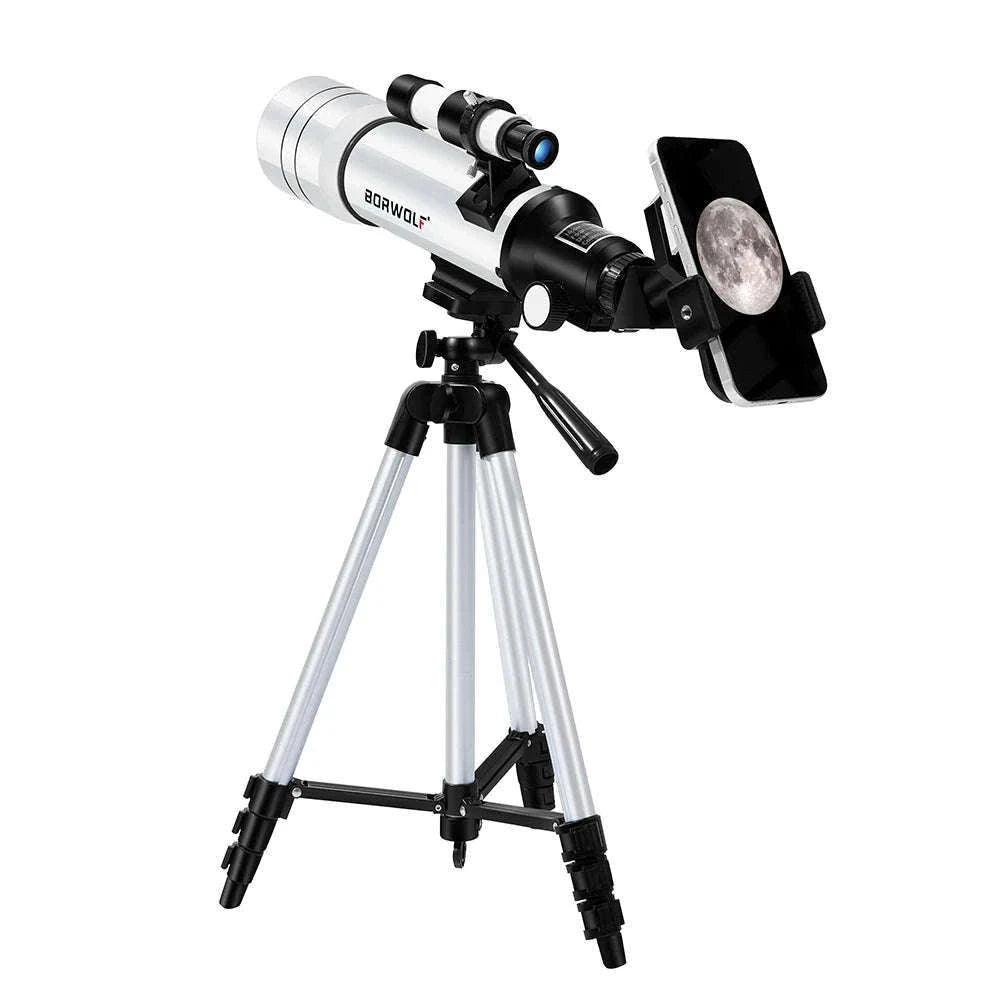 BORWOLF 70400 Astronomical Telescope with 70mm Lens-White