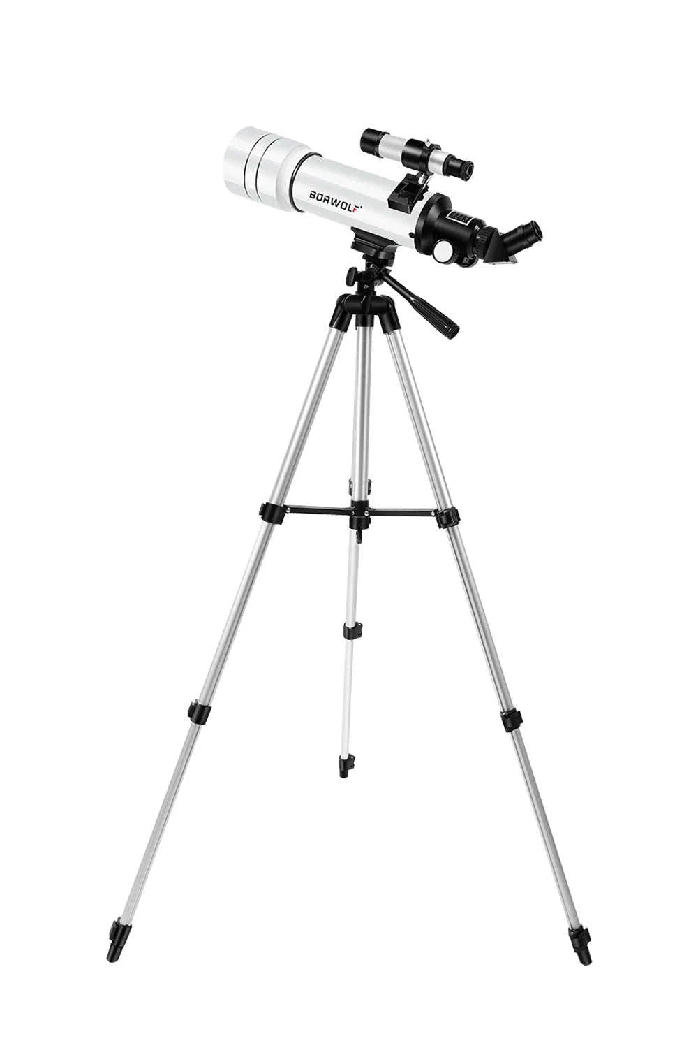 BORWOLF 70400 Astronomical Telescope with 70mm Lens-White