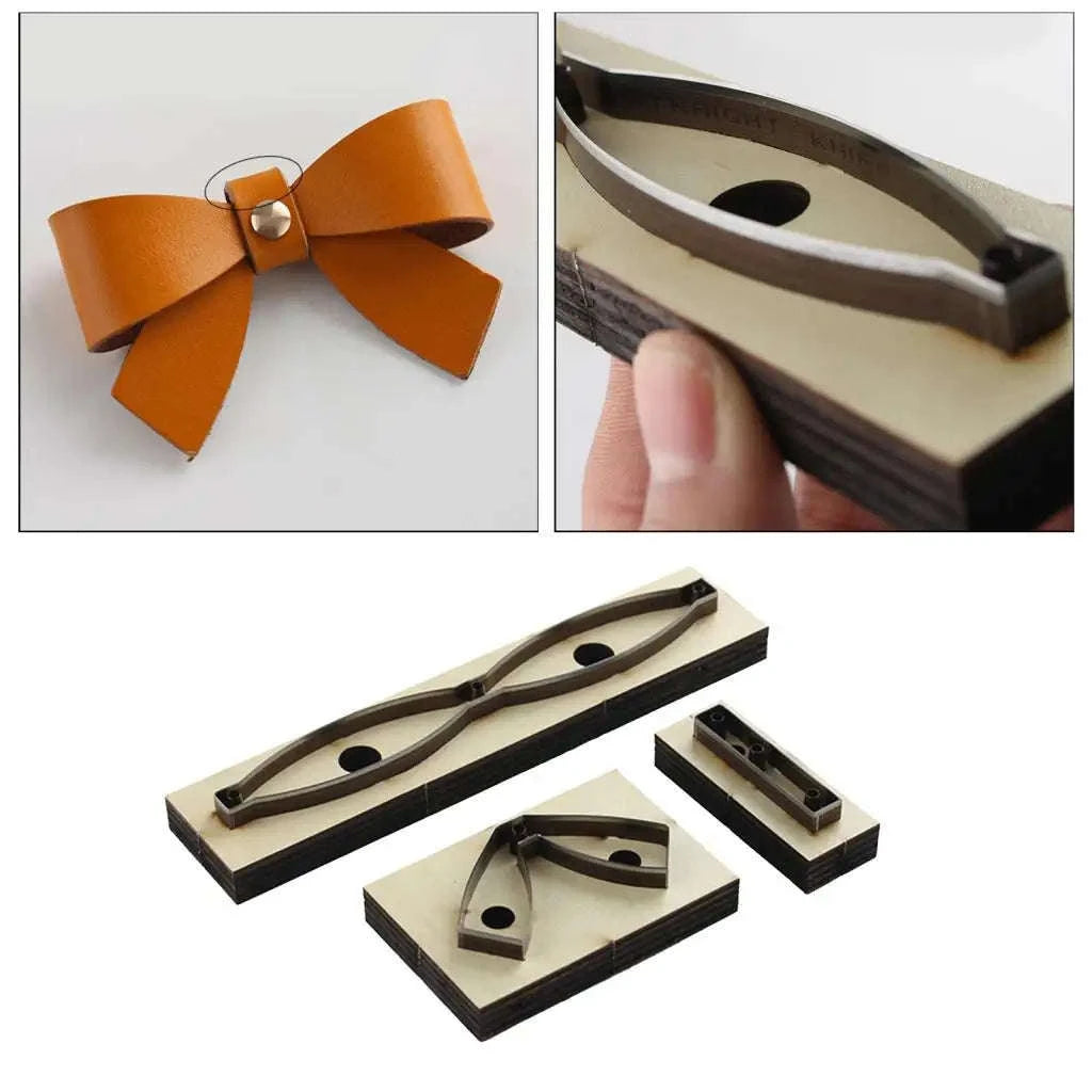 Bowknot Metal Cutting Dies Set for Leather Craft & DIY Projects-United States