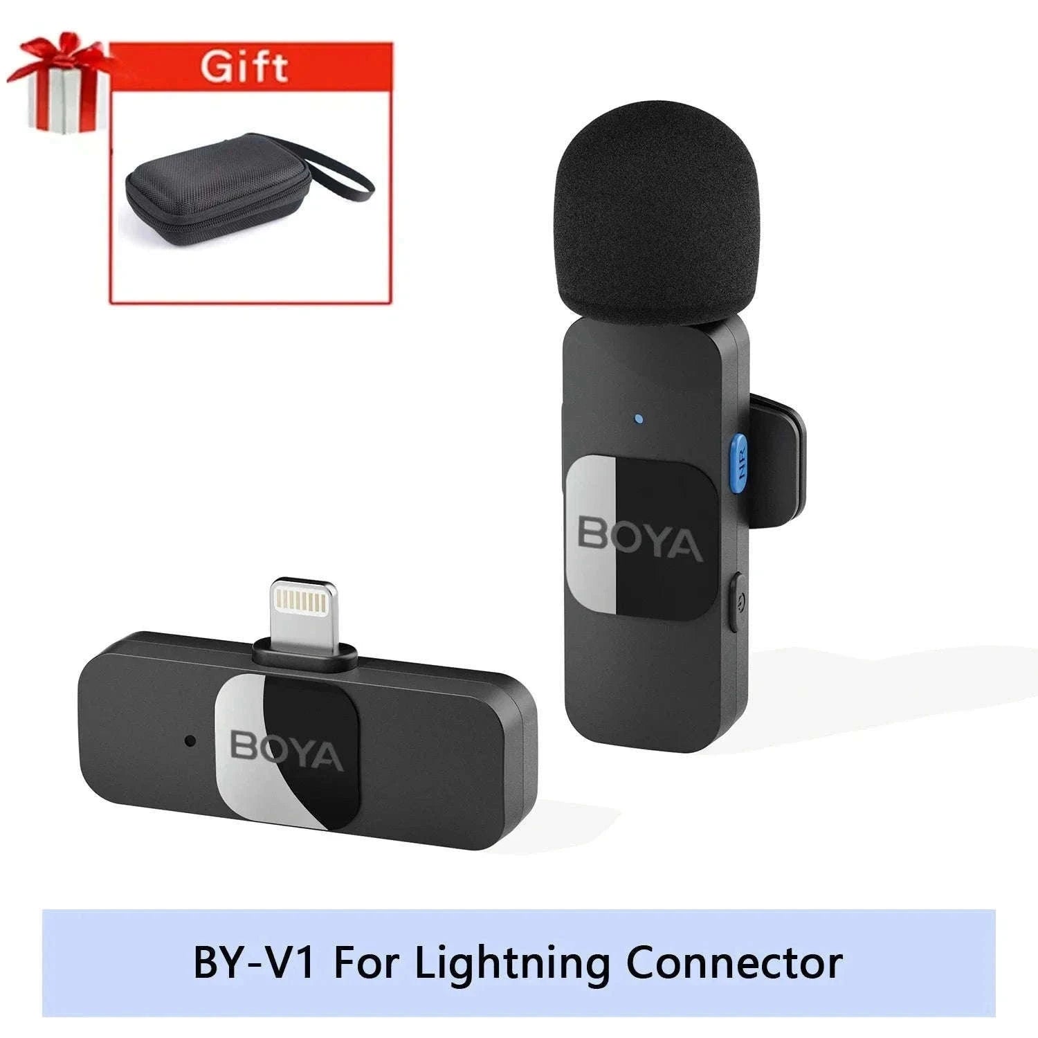 BOYA BY-V Wireless Lavalier Microphone for Smartphones-BY-V10-Type-C-gift