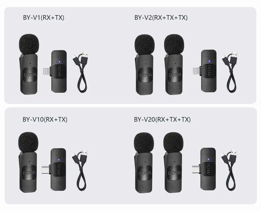 BOYA BY-V Wireless Lavalier Microphone for Smartphones-BY-V10-Type-C-gift