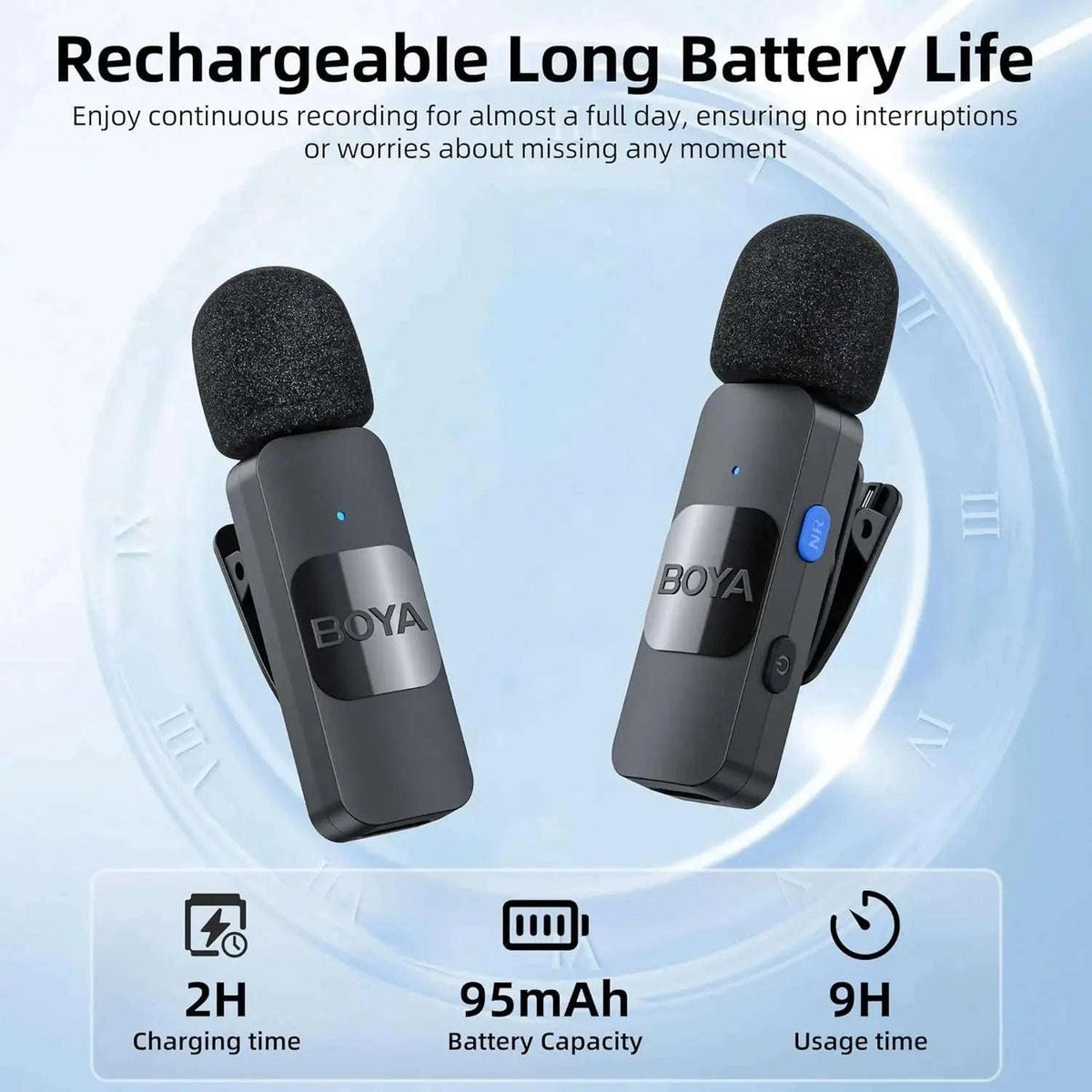 BOYA BY-V Wireless Lavalier Microphone for Smartphones-BY-V10-Type-C-gift