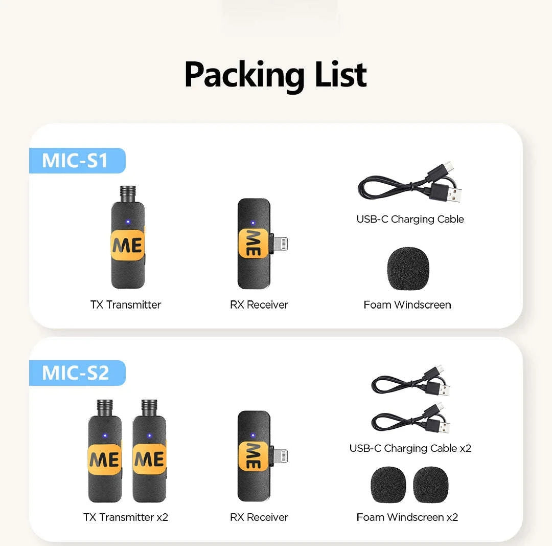 BOYA BY-V2 Wireless Lavalier Microphone-BY-V1.-Lightning