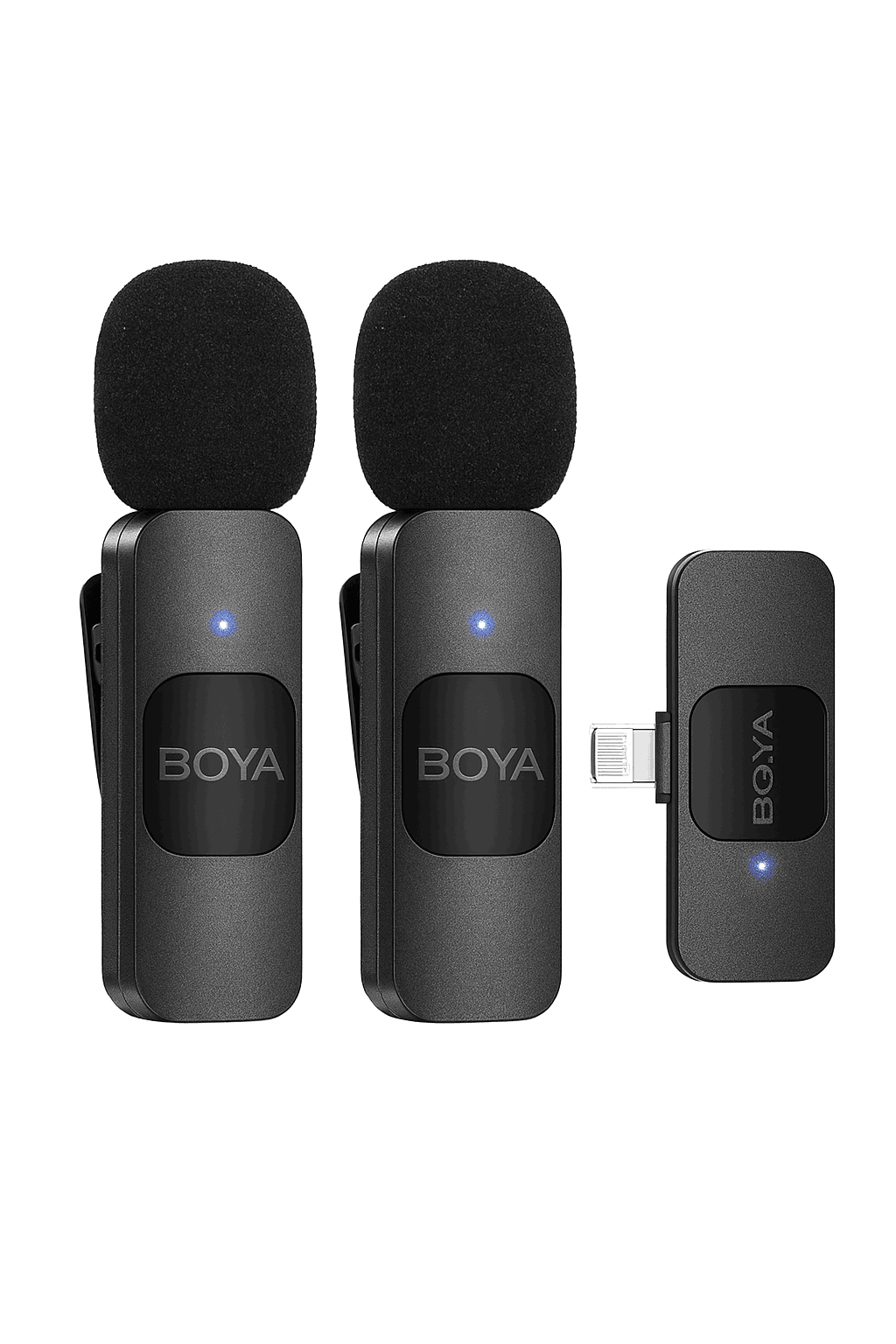 BOYA BY-V2 Wireless Lavalier Microphone for Clear Two-Voice Recording-BY-V1.-Lightning
