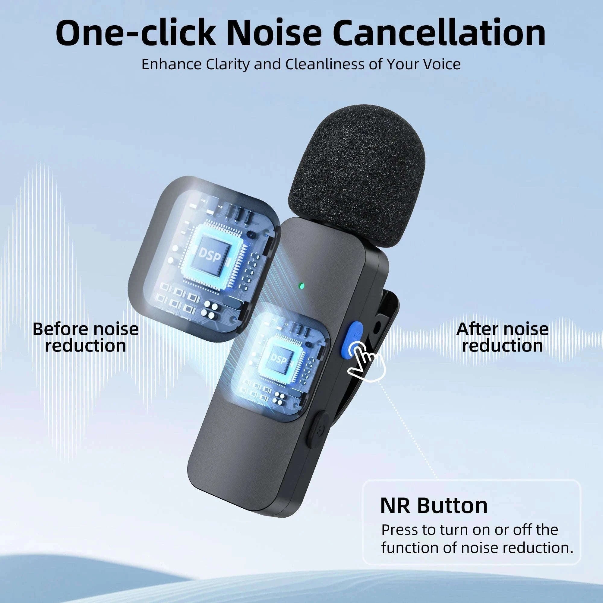 BOYA BY-V2 Wireless Lavalier Microphone for Clear Two-Voice Recording-BY-V1.-Lightning