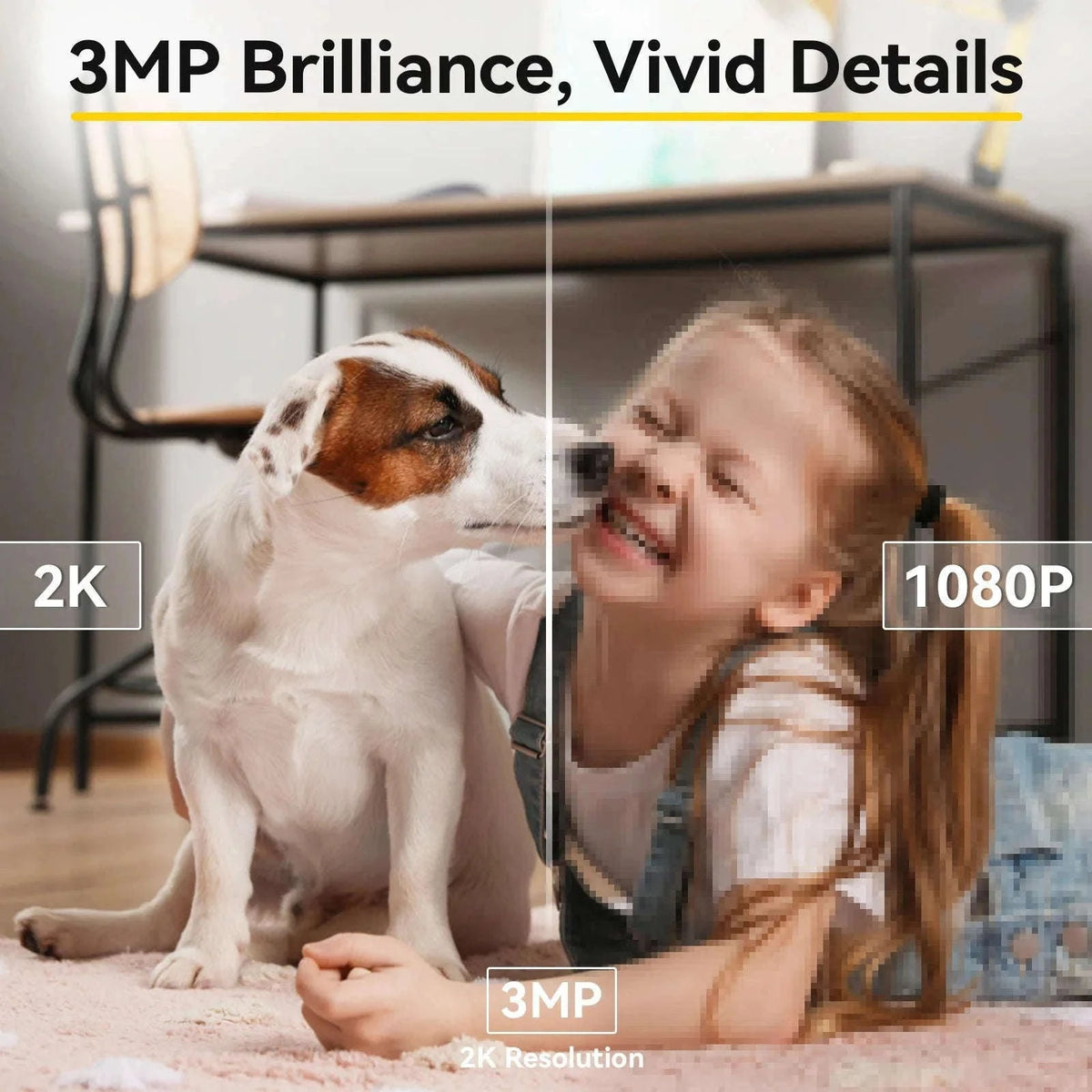 BoyKeep 3MP 360° Pet Security Camera with Auto-Tracking-USB / japan