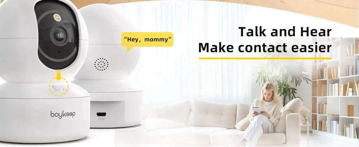 BoyKeep 3MP 360° Pet Security Camera with Auto-Tracking-USB / japan
