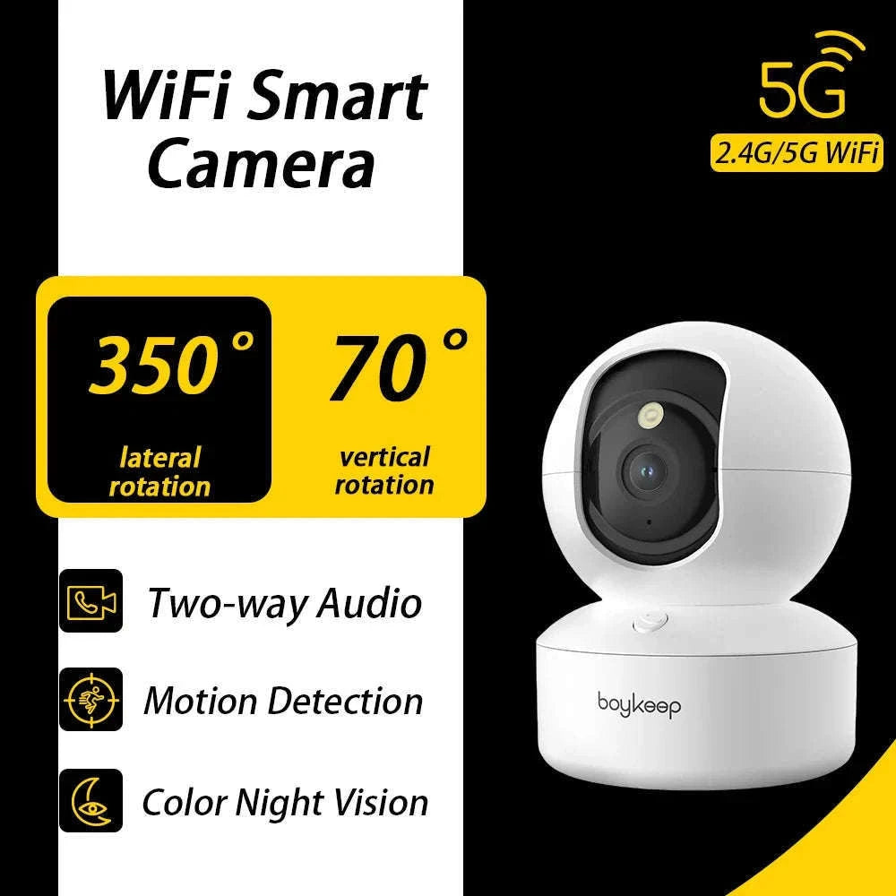 BoyKeep 3MP WiFi Indoor Security Camera with Auto Tracking-USB / United Kingdom