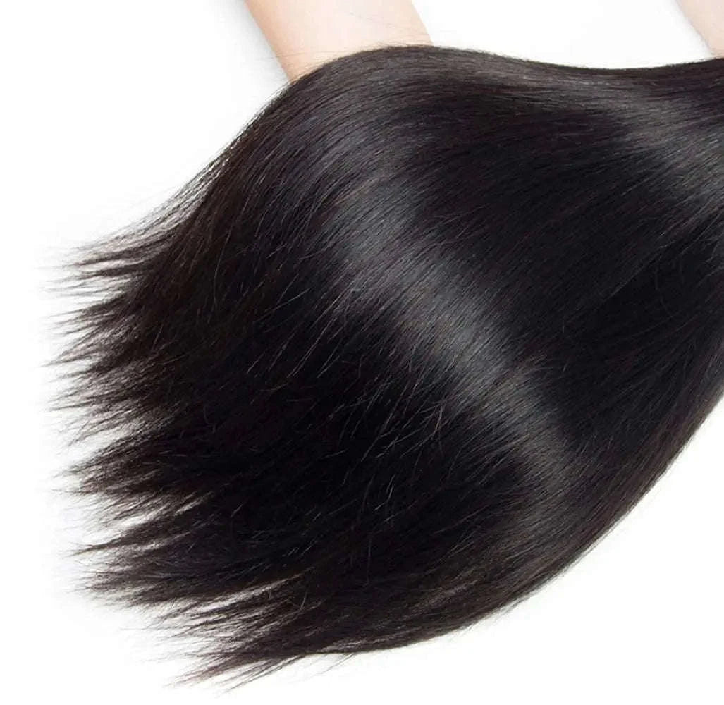 Brazilian Straight Hair Bundles – Natural Human Hair Extensions-Natural Color / Remy Hair / 10A|france|24 24 24