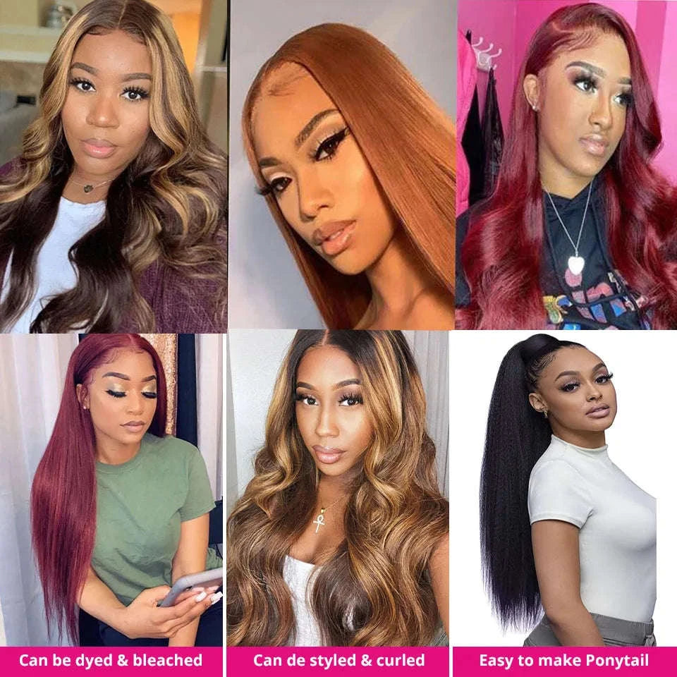 Brazilian Straight Hair Bundles – Natural Human Hair Extensions-Natural Color / Remy Hair / 10A|france|24 24 24