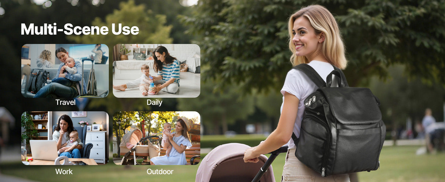 Breast Pump Backpack with Ice Pack & Organized Storage for Travel