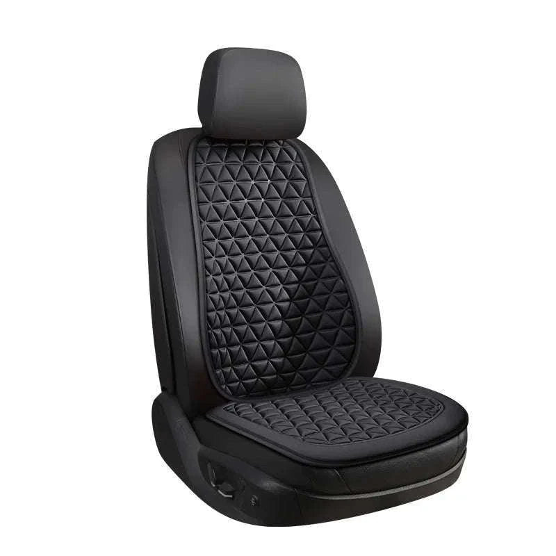 Breathable 3D Massage Car Seat Cushion Cover-Black square pad