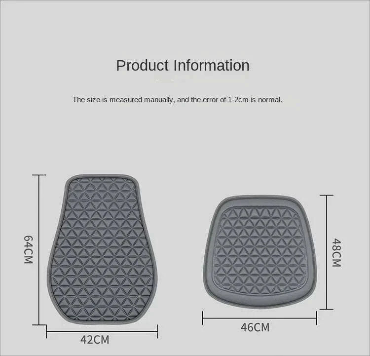 Breathable 3D Massage Car Seat Cushion Cover-Black square pad
