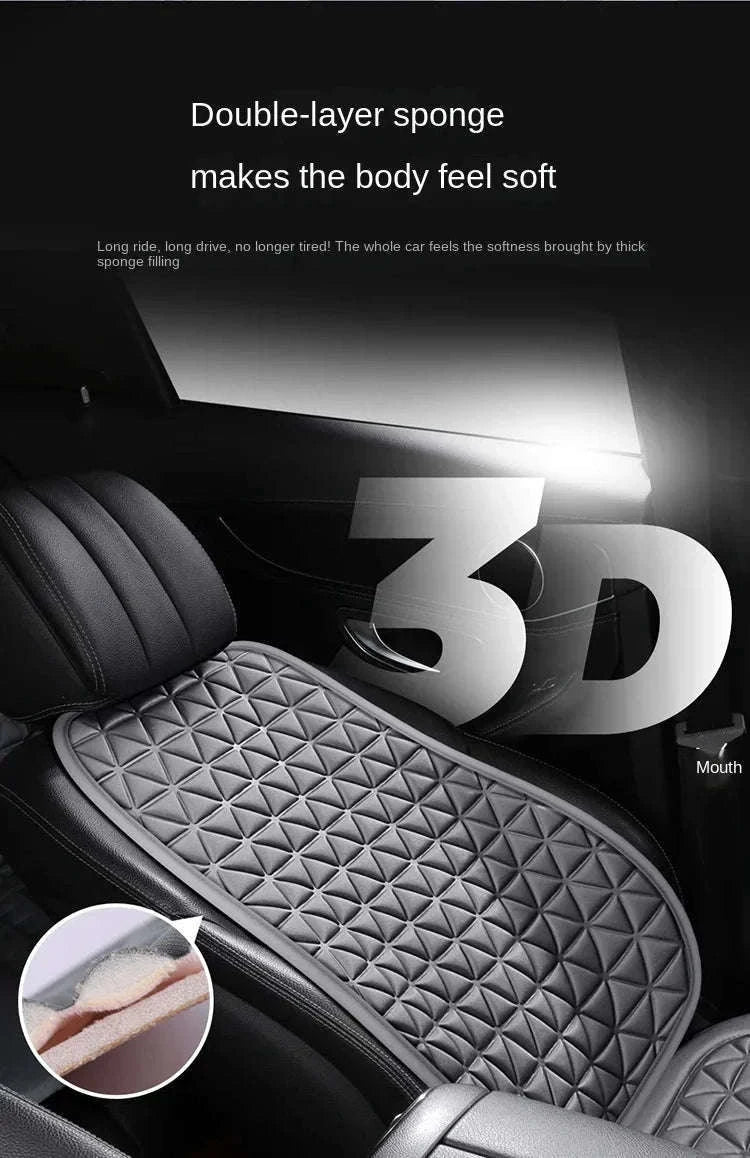 Breathable 3D Massage Car Seat Cushion Cover-Black square pad