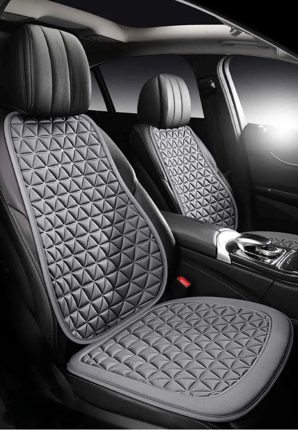 Breathable 3D Massage Car Seat Cushion Cover-Black square pad