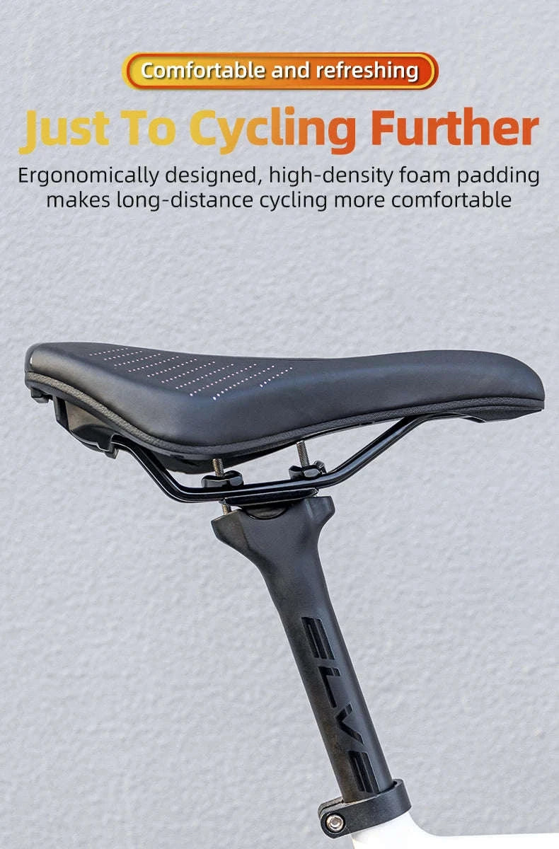 Breathable Bicycle Saddle with Ergonomic Cutout for Long Rides-38210005001
