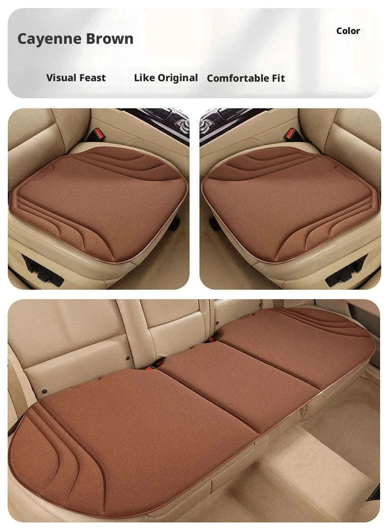 Breathable Car Seat Cushion with Latex Support-Black Front Seat