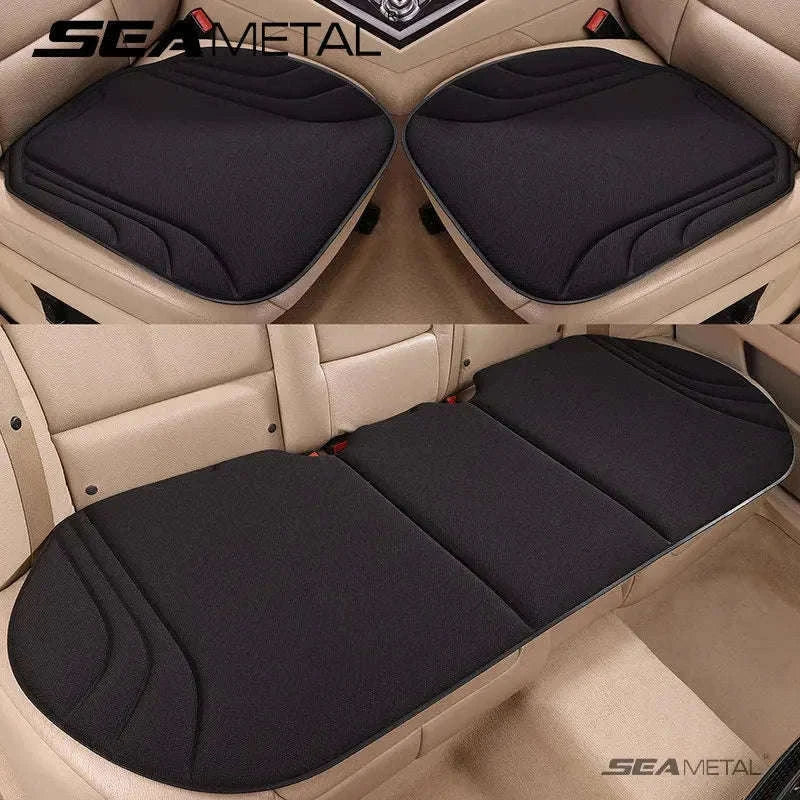 Breathable Car Seat Cushion with Latex Support-Black Front Seat