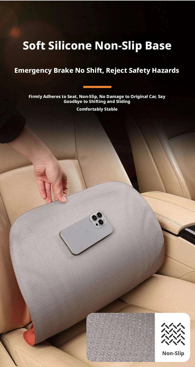 Breathable Car Seat Cushion with Latex Support-Black Front Seat