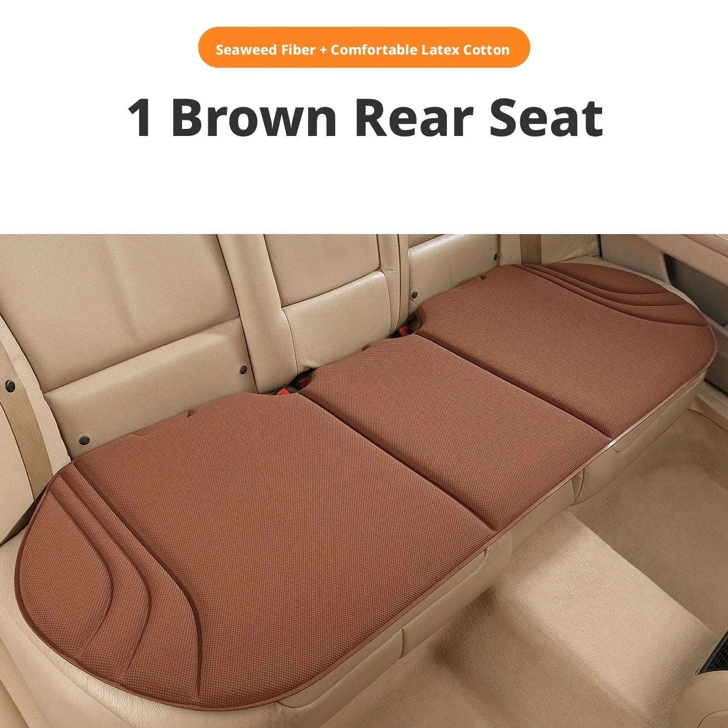 Breathable Car Seat Cushion with Latex Support-Black Front Seat