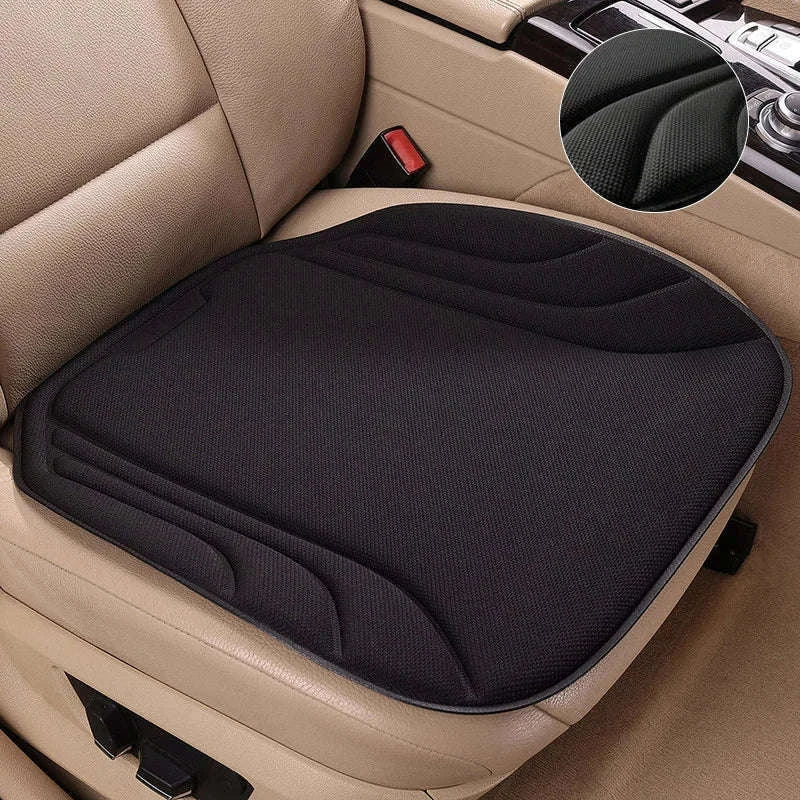 Breathable Car Seat Cushion with Latex Support-Black Front Seat