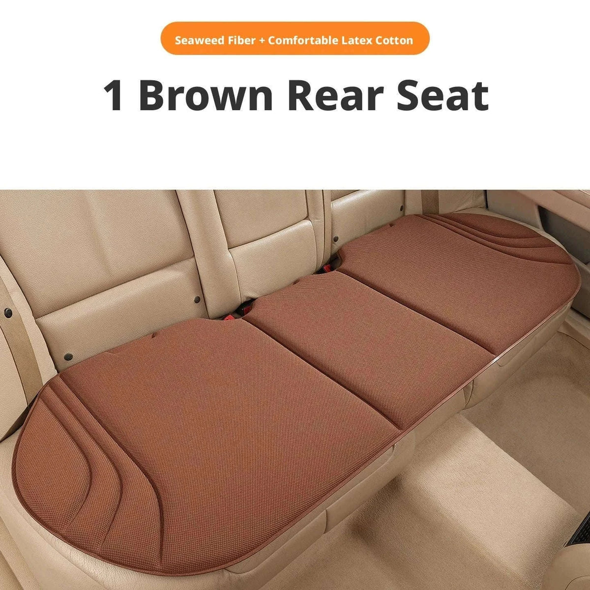 Breathable Car Seat Cushion with Latex Support-Black Front Seat