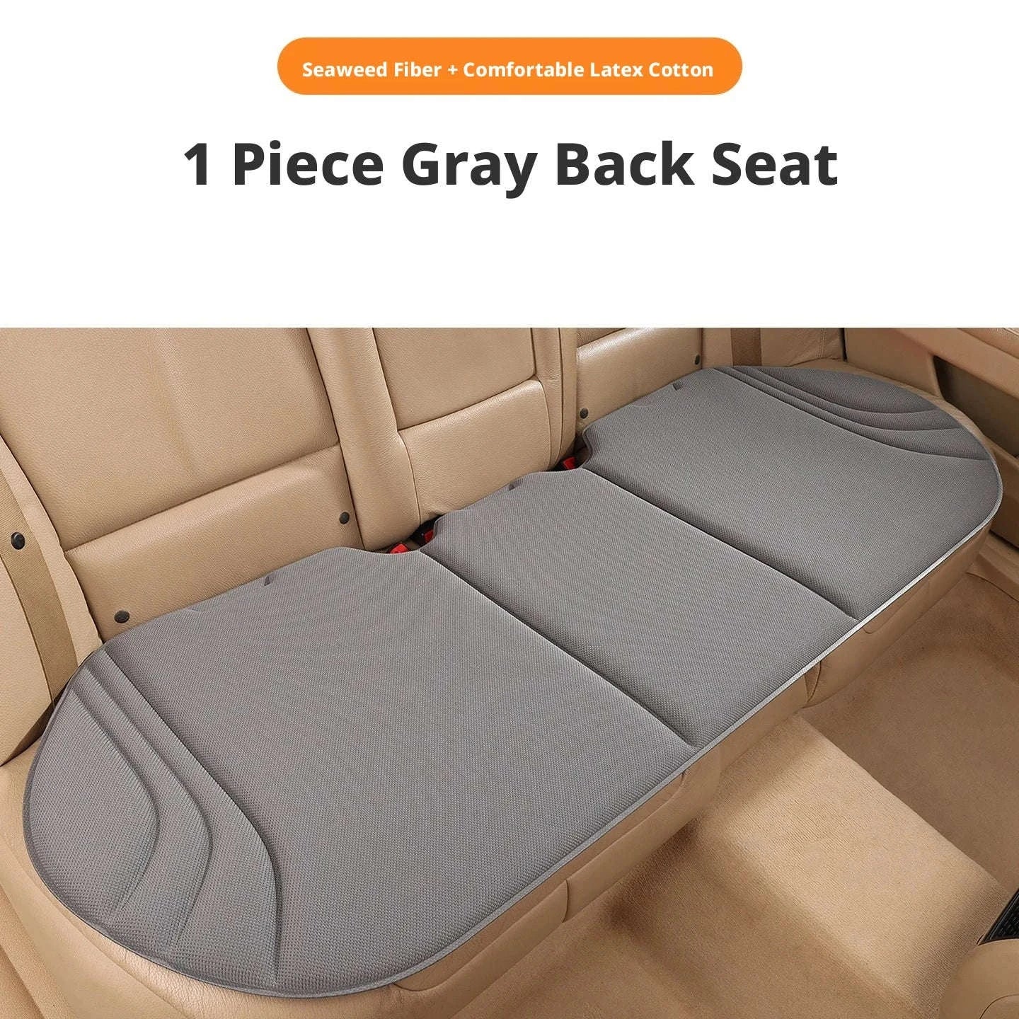 Breathable Car Seat Cushion with Latex Support-Black Front Seat
