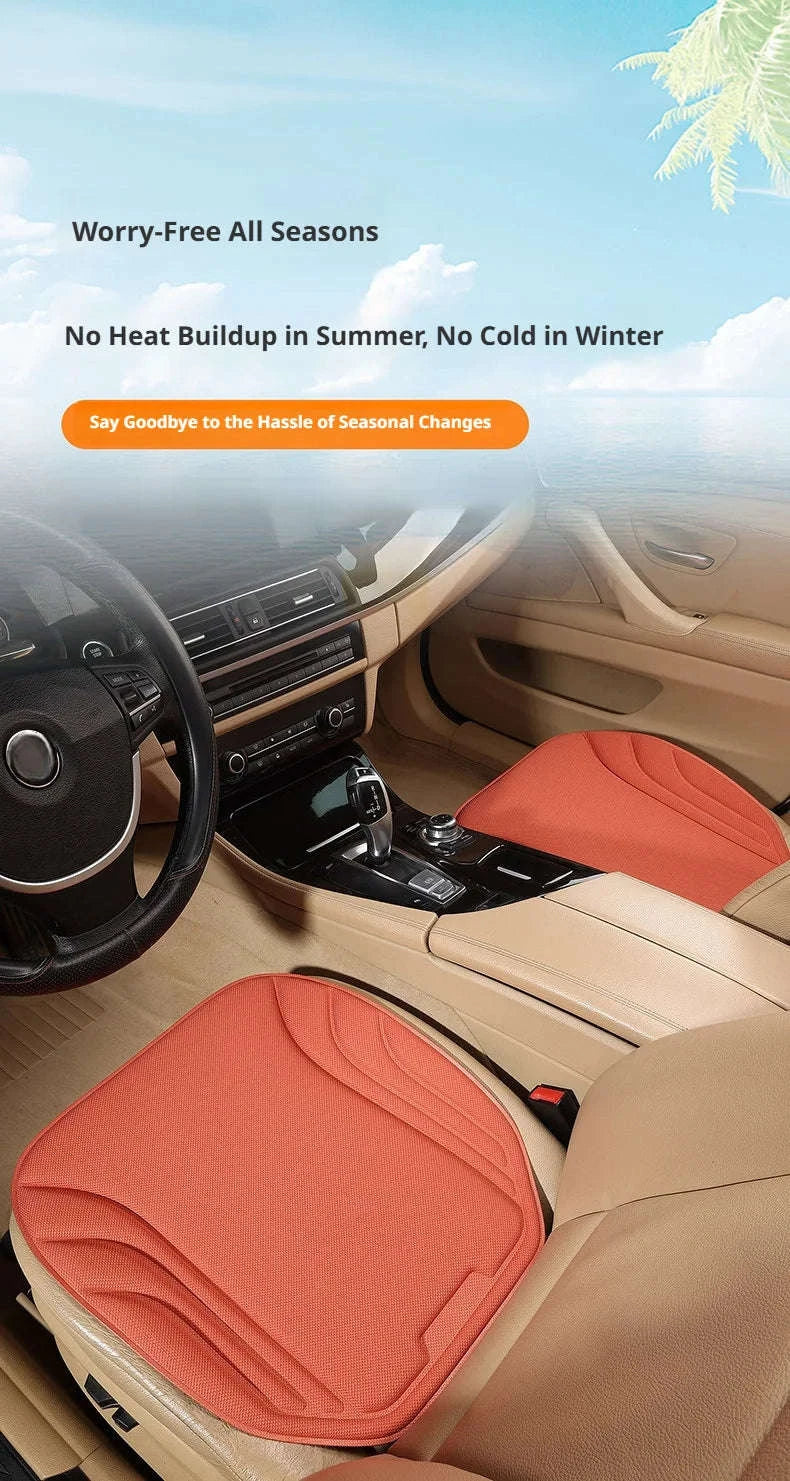Breathable Car Seat Cushion with Latex Support-Black Front Seat