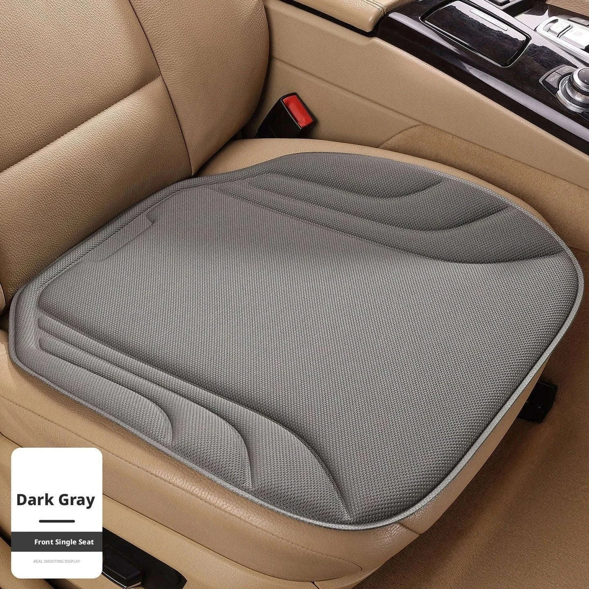Breathable Car Seat Cushion with Latex Support-Black Front Seat