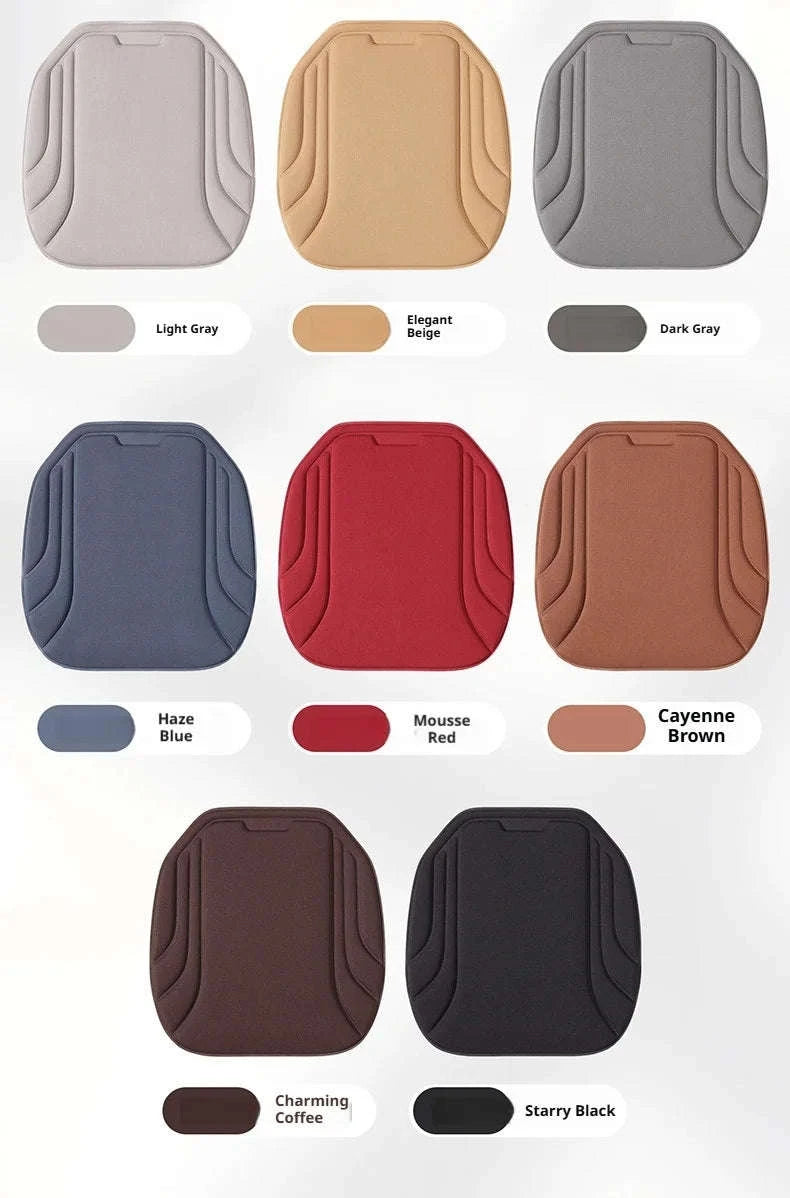 Breathable Car Seat Cushion with Latex Support-Black Front Seat