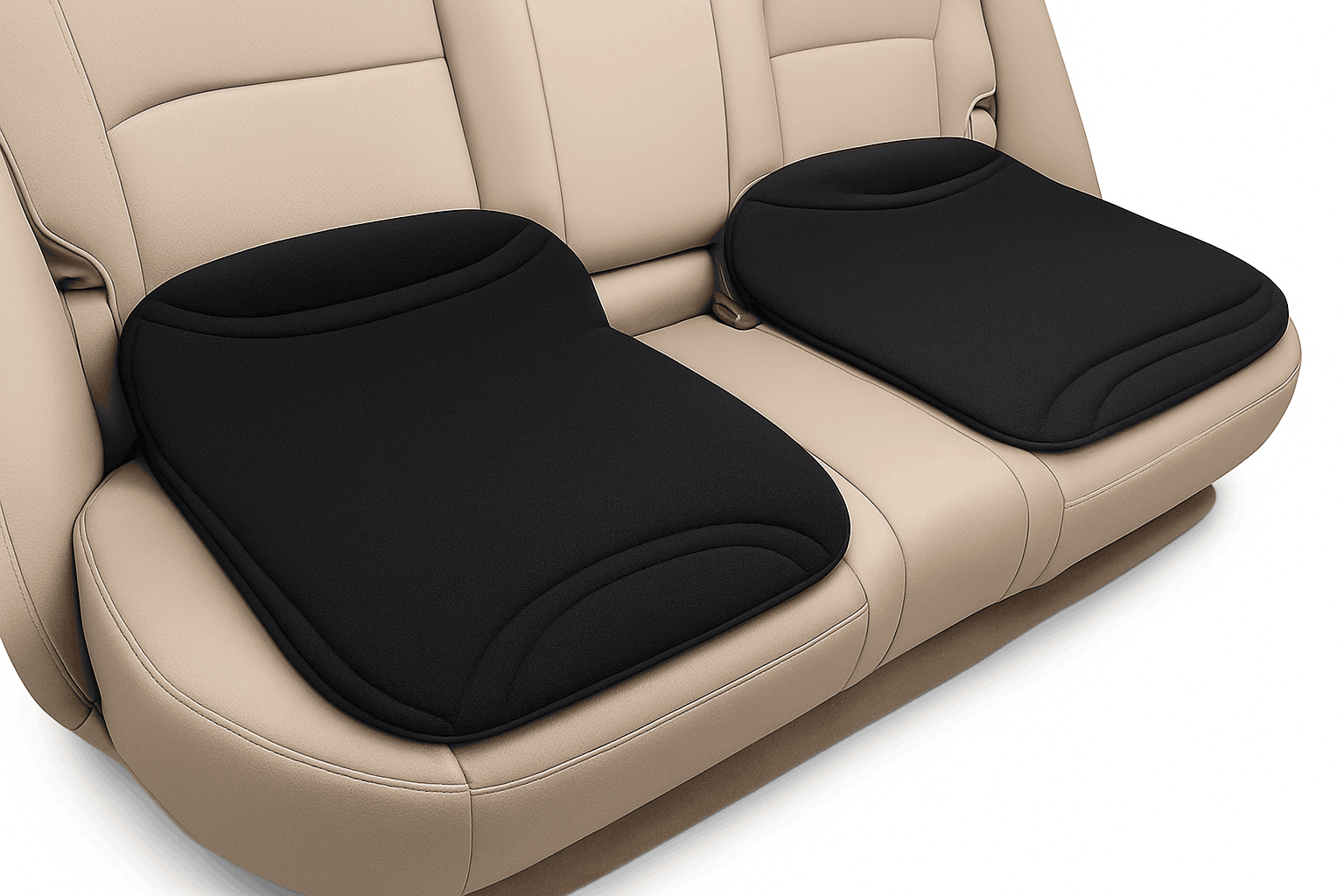 Breathable Car Seat Cushion with Latex Support-Black Front Seat